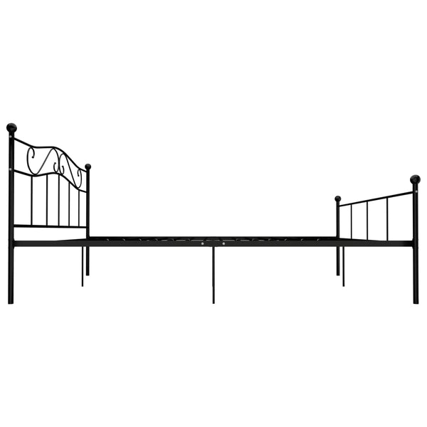 vidaXL Bed Frame Black Metal 180x200 cm