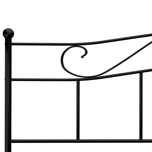 vidaXL Bed Frame Black Metal 180x200 cm