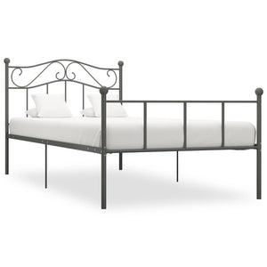 vidaXL Bed Frame Grey Metal 100 x 200 cm