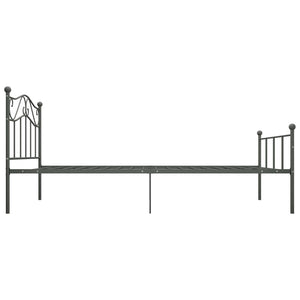 vidaXL Bed Frame Grey Metal 100 x 200 cm