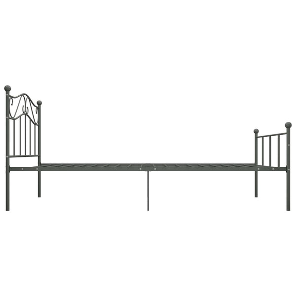vidaXL Bed Frame Grey Metal 100 x 200 cm