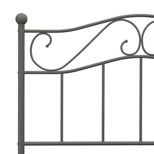 vidaXL Bed Frame Grey Metal 100 x 200 cm
