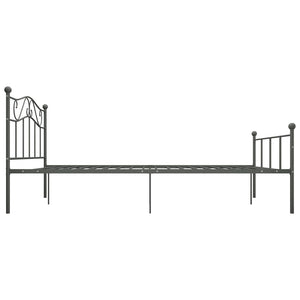 vidaXL Bed Frame Grey Metal 160×200 cm