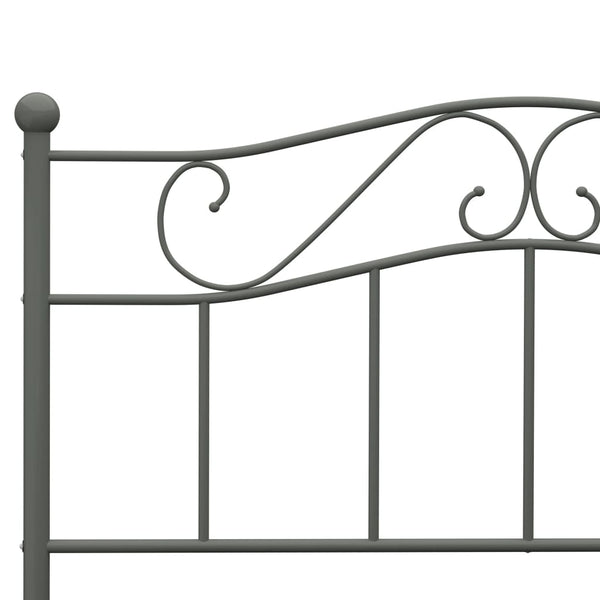 vidaXL Bed Frame Grey Metal 160×200 cm