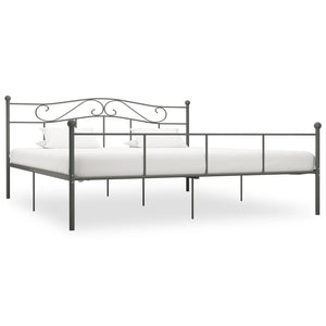 vidaXL Bed Frame Grey Metal 180×200 cm