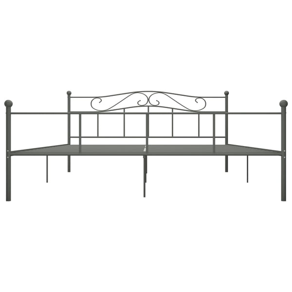 vidaXL Bed Frame Grey Metal 180×200 cm