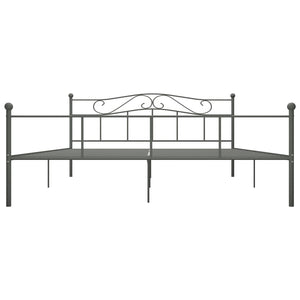 vidaXL Bed Frame Grey Metal 180×200 cm