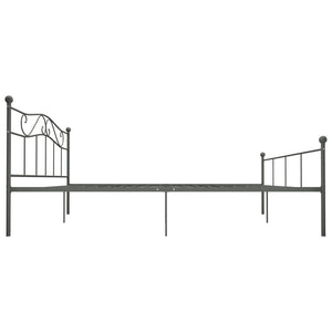 vidaXL Bed Frame Grey Metal 180×200 cm