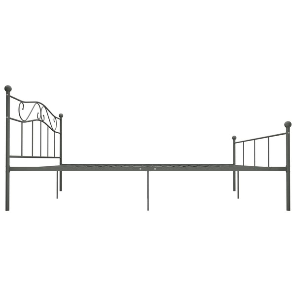 vidaXL Bed Frame Grey Metal 180×200 cm
