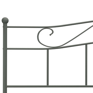 vidaXL Bed Frame Grey Metal 180×200 cm