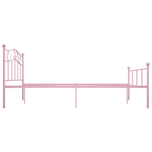 vidaXL Bed Frame Pink Metal 120x200 cm