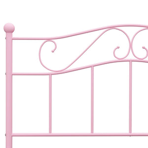 vidaXL Bed Frame Pink Metal 120x200 cm