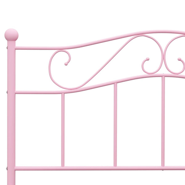 vidaXL Bed Frame Pink Metal 120x200 cm