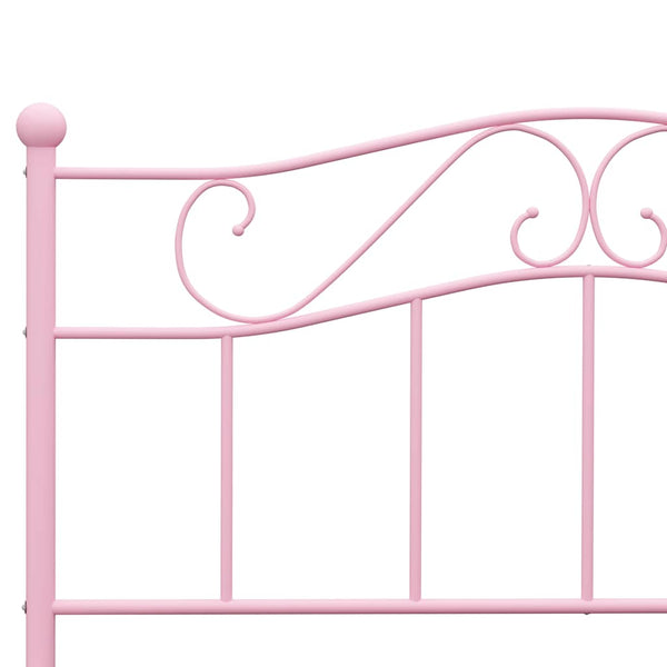 vidaXL Bed Frame Pink Metal 140x200 cm