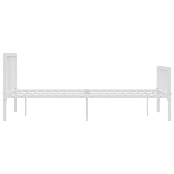 vidaXL Bed Frame White Metal 120x200 cm