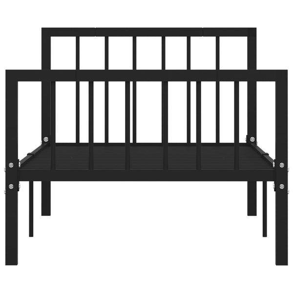 vidaXL Bed Frame Black Metal 100 x 200 cm