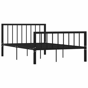 vidaXL Bed Frame Black Metal 120x200 cm