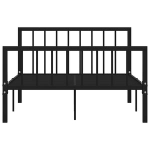 vidaXL Bed Frame Black Metal 120x200 cm