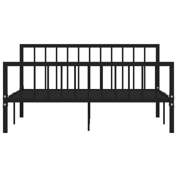 vidaXL Bed Frame Black Metal 160x200 cm