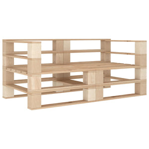vidaXL 2-Seater Wooden Garden Pallet Sofa