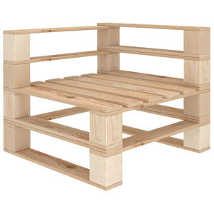vidaXL 2-Seater Wooden Garden Pallet Sofa