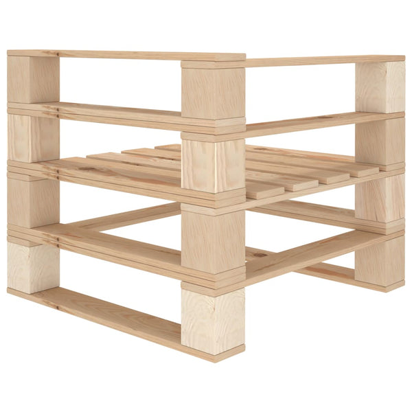 vidaXL 2-Seater Wooden Garden Pallet Sofa