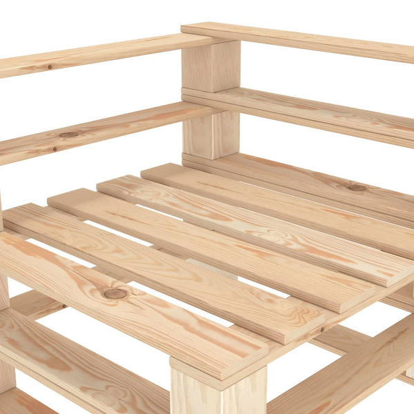 vidaXL 2-Seater Wooden Garden Pallet Sofa