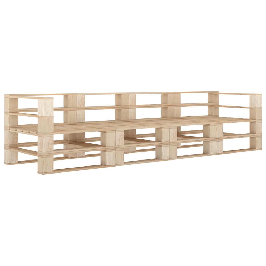 vidaXL Garden Pallet Sofa 4-Seater Wood
