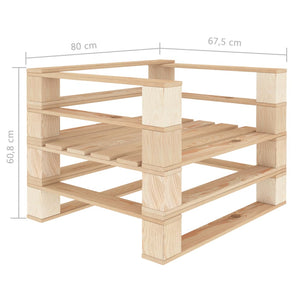 vidaXL 5-piece pallet wood garden lounge set