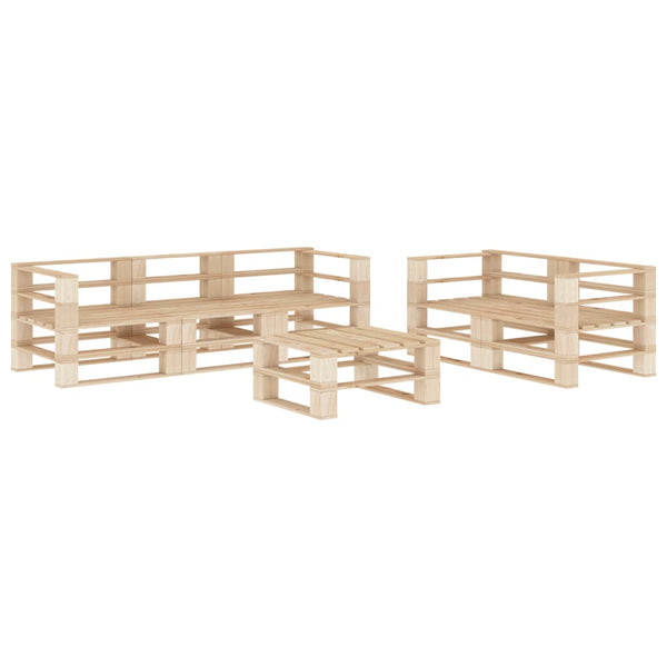 vidaXL 6-Piece Pallet Garden Lounge Set Wood