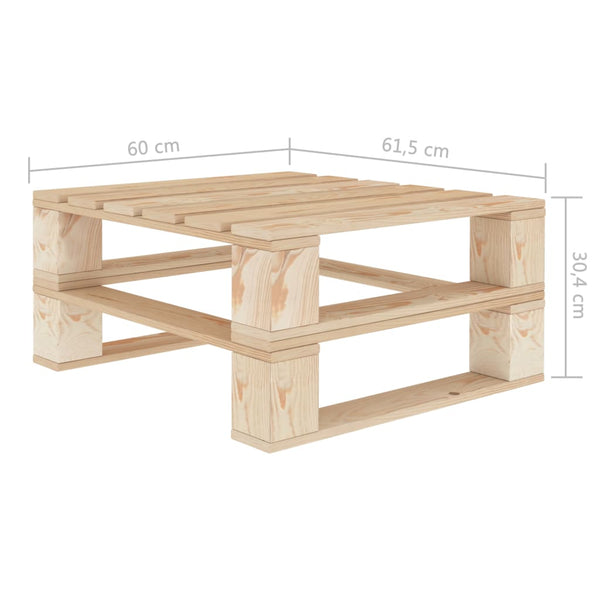 vidaXL 7-piece Pallet Garden Lounge Set Wood
