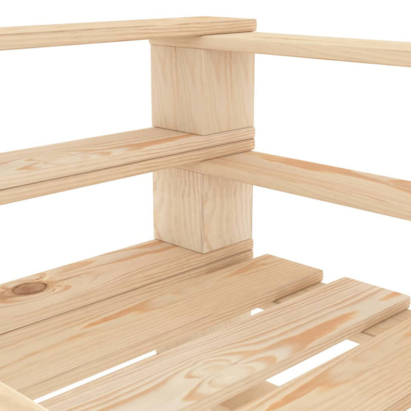 vidaXL 7-piece Pallet Garden Lounge Set Wood