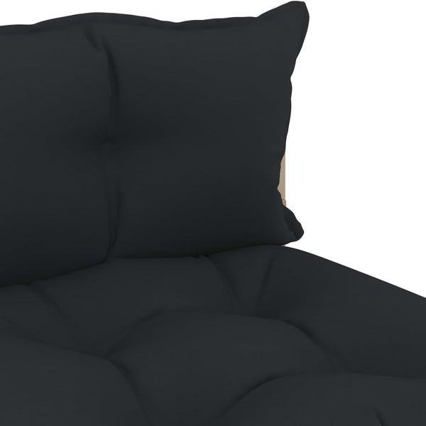 vidaXL Garden Pallet Middle Sofa with Cushions in Anthracite Wood