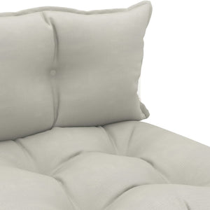 vidaXL Garden Pallet Centre Sofa with Cushions in Taupe Wood