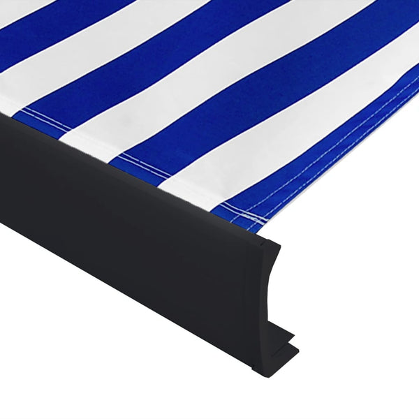 vidaXL Full Cassette Awning with Motor 450x300 cm Blue and White