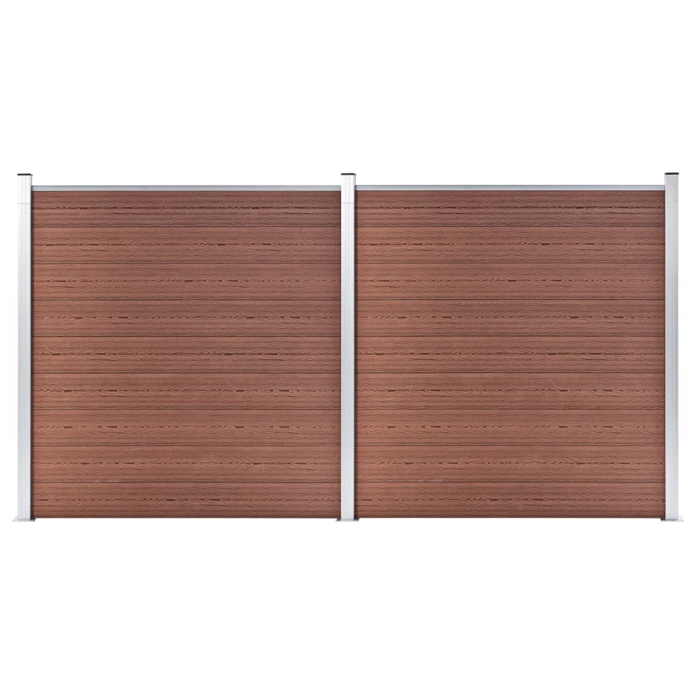 vidaXL WPC Garden Fence 353x186 cm Brown