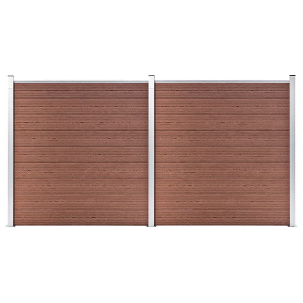 vidaXL WPC Garden Fence 353x186 cm Brown