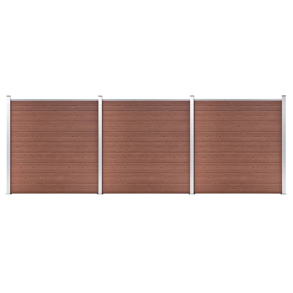 vidaXL WPC Garden Fence 526x186 cm Brown