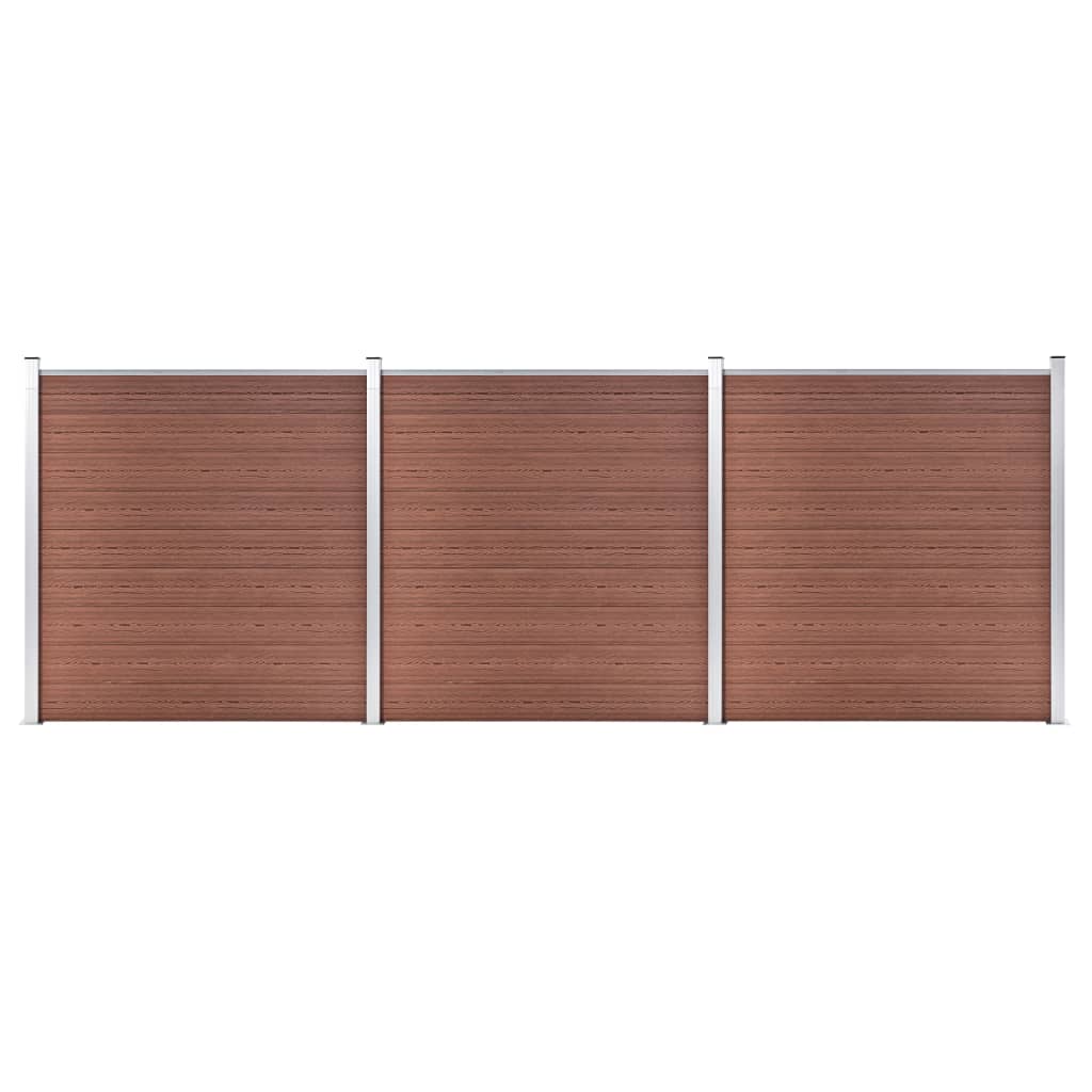 vidaXL WPC Garden Fence 526x186 cm Brown