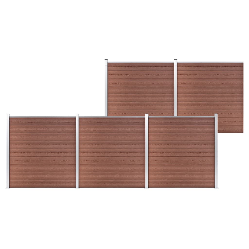 vidaXL WPC Garden Fence 872x186 cm Brown