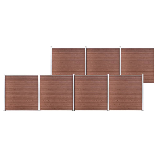 vidaXL WPC Garden Fence 1218x186 cm Brown