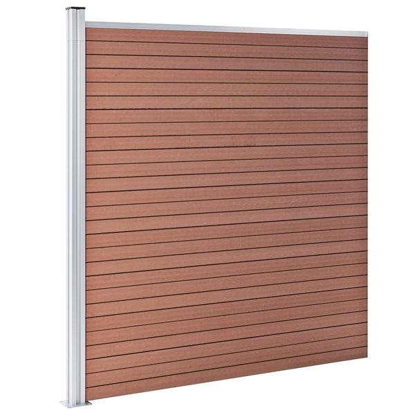 vidaXL WPC Garden Fence 1218x186 cm Brown