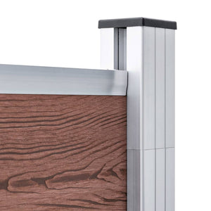 vidaXL WPC Garden Fence 1218x186 cm Brown