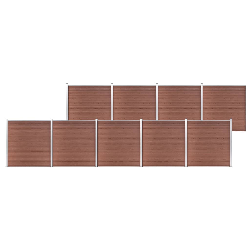 vidaXL Garden Fence WPC 1564x186 cm Brown