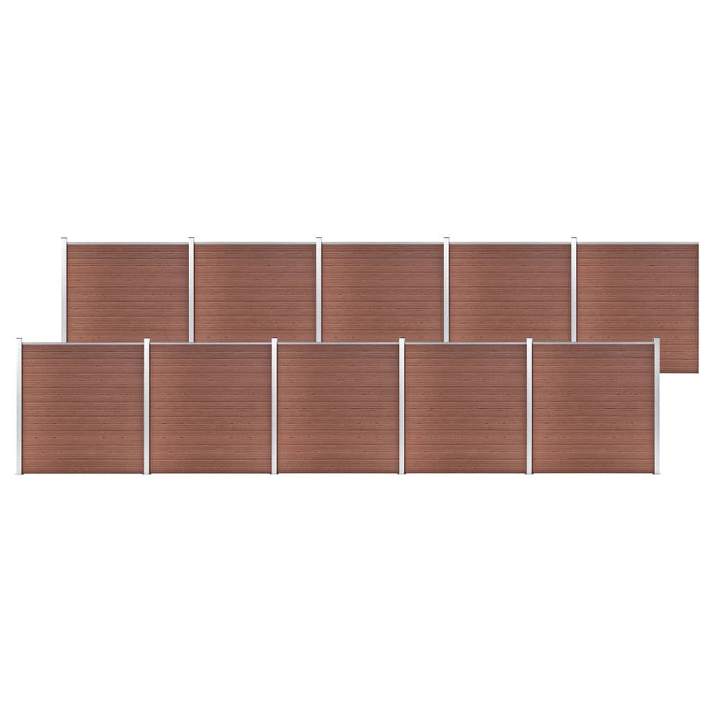vidaXL Garden Fence WPC 1737x186 cm Brown