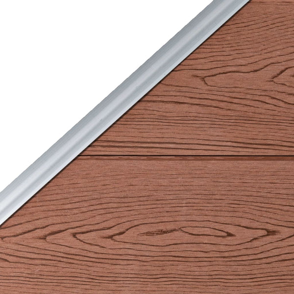 vidaXL WPC Fence Set 8 Squares + 1 Diagonal 1484x186 cm Brown