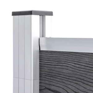 vidaXL Garden Fence WPC 872x186 cm Grey