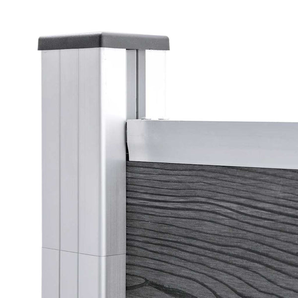 vidaXL Garden Fence WPC 1218x186 cm Grey