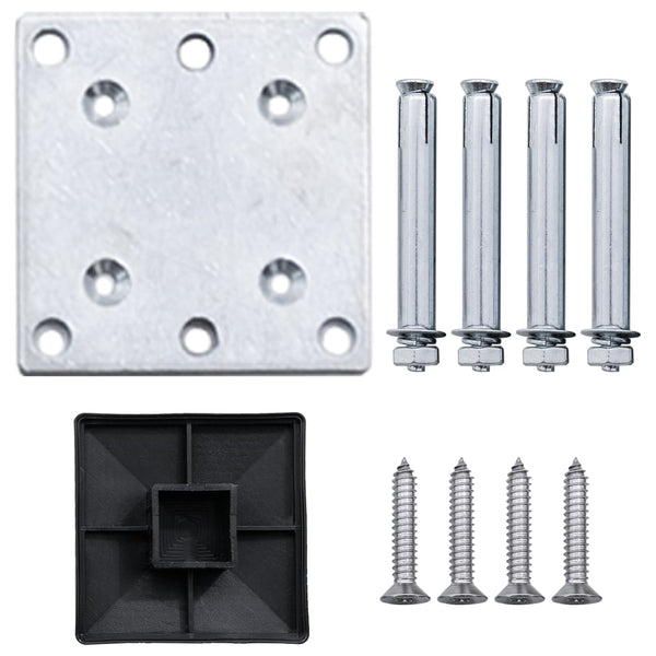 vidaXL WPC Fence Set 2 Square + 1 Slanted 446x186 cm Grey