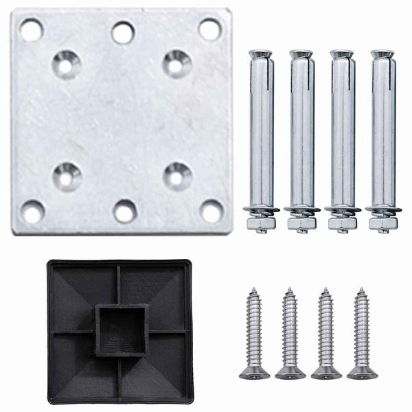 vidaXL WPC Fence Set 3 Squares + 1 Slant 619x186 cm Grey